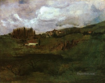 ジョン・ヘンリー・トワクトマン Painting - トスカーナの風景 ジョン・ヘンリー・トワクトマン